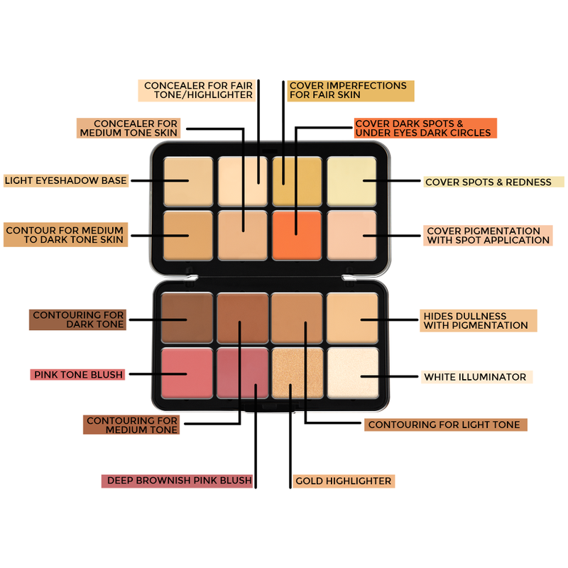 Forever52 16 Color Camouflage Face Palette - CHP002