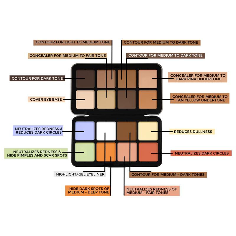 Forever52 16 Color Camouflage Face Palette - CHP001